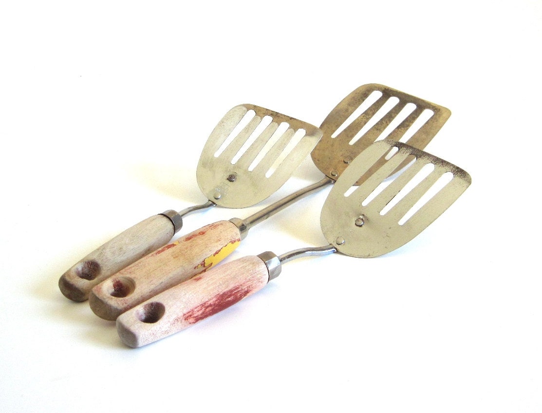 Ekco Spatula Chromium Plated USA Short Small Angled Turner or