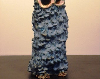 Mid Century Vintage Pottery Owl Sculpture