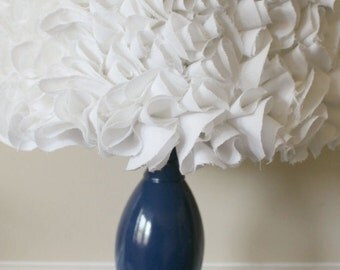 White Ruffled Lamp Shade Lampshade Very beautiful! Ruffles! Rose petals!