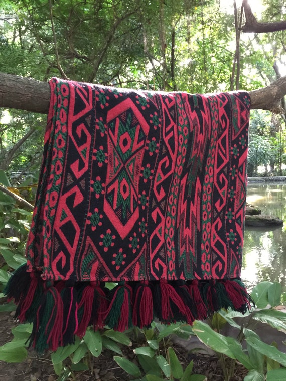 Tribal Aztec Blanket Bohemian throw blanket 38 x 59