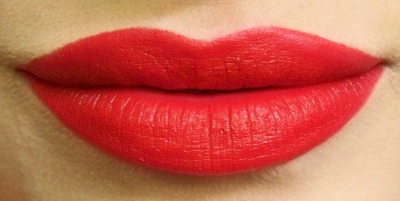 vegan lipstick red damsel