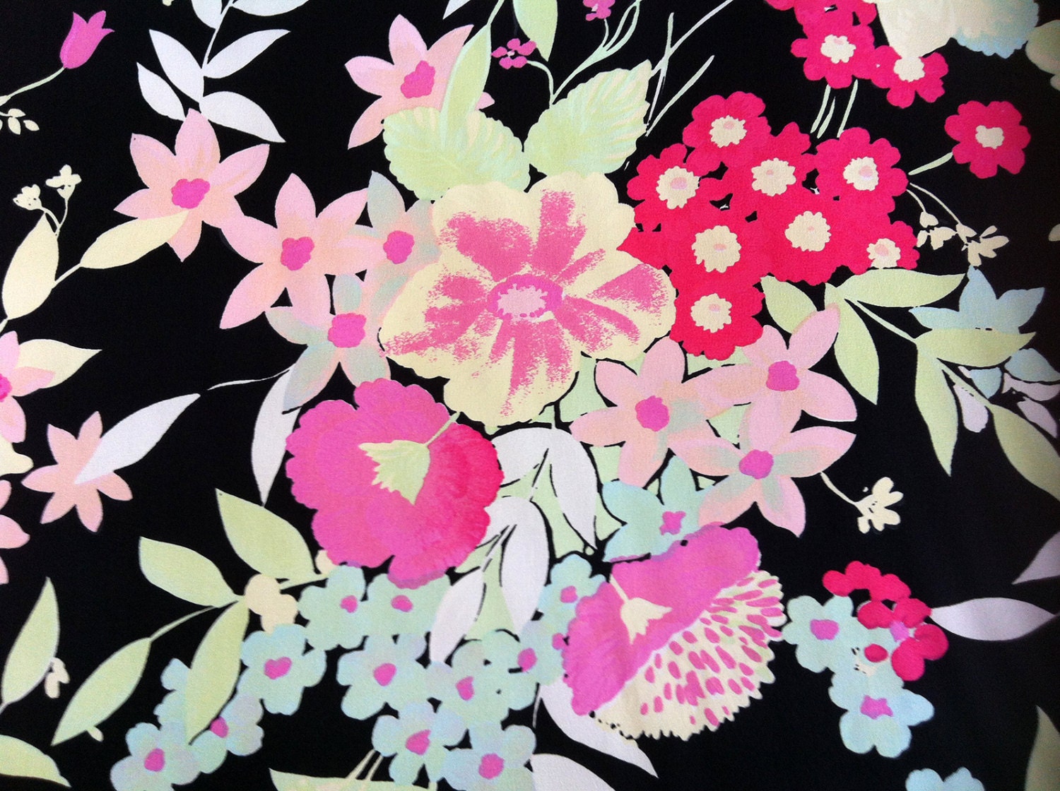 large floral print silk satin fabric 2 way stretch silk lycra