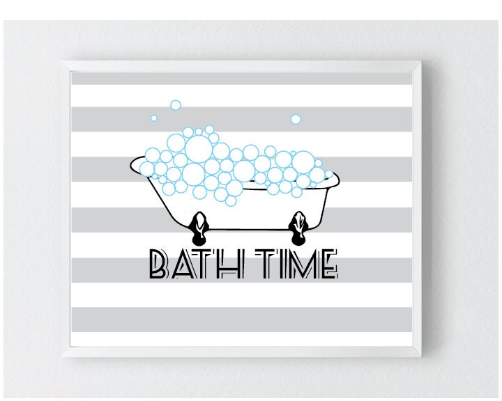 Bubble Bath Time Printable Home Decor Bathroom Decor