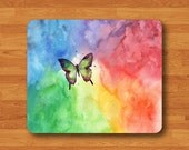 Colorful Watercolor Butterfly Mouse Pad Clound Art Color Painting MousePad Art Desk Deco Work Fabric Pad Mat Custom Personalize Beauty Gift