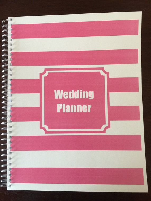 Wedding Planner & Organizer Notebook Stripes by PlannerBoutique