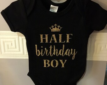 Half Birthday onesie