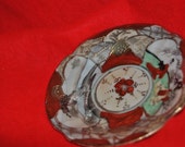 VINTAGE Japanese Tea CUP saucer 4" with Geishas and Flower in Center