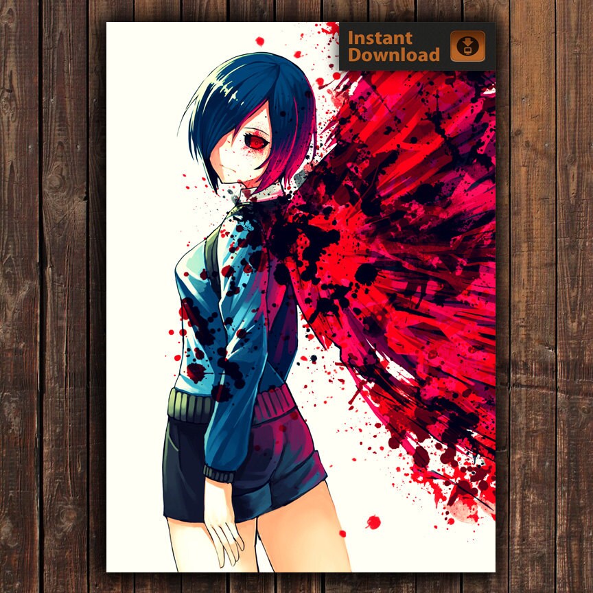 Tokyo Ghoul Poster Digital poster Touka Print Otaku by AnimePoster