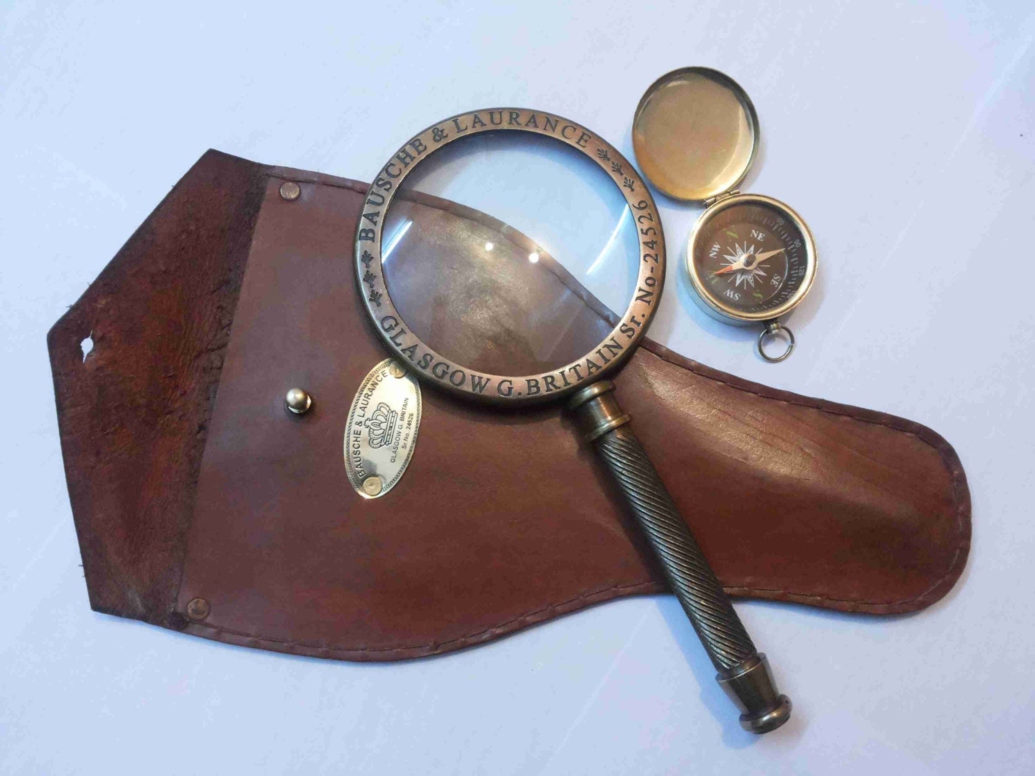 Antique vintage magnifying glass with by antiquenauticalmart