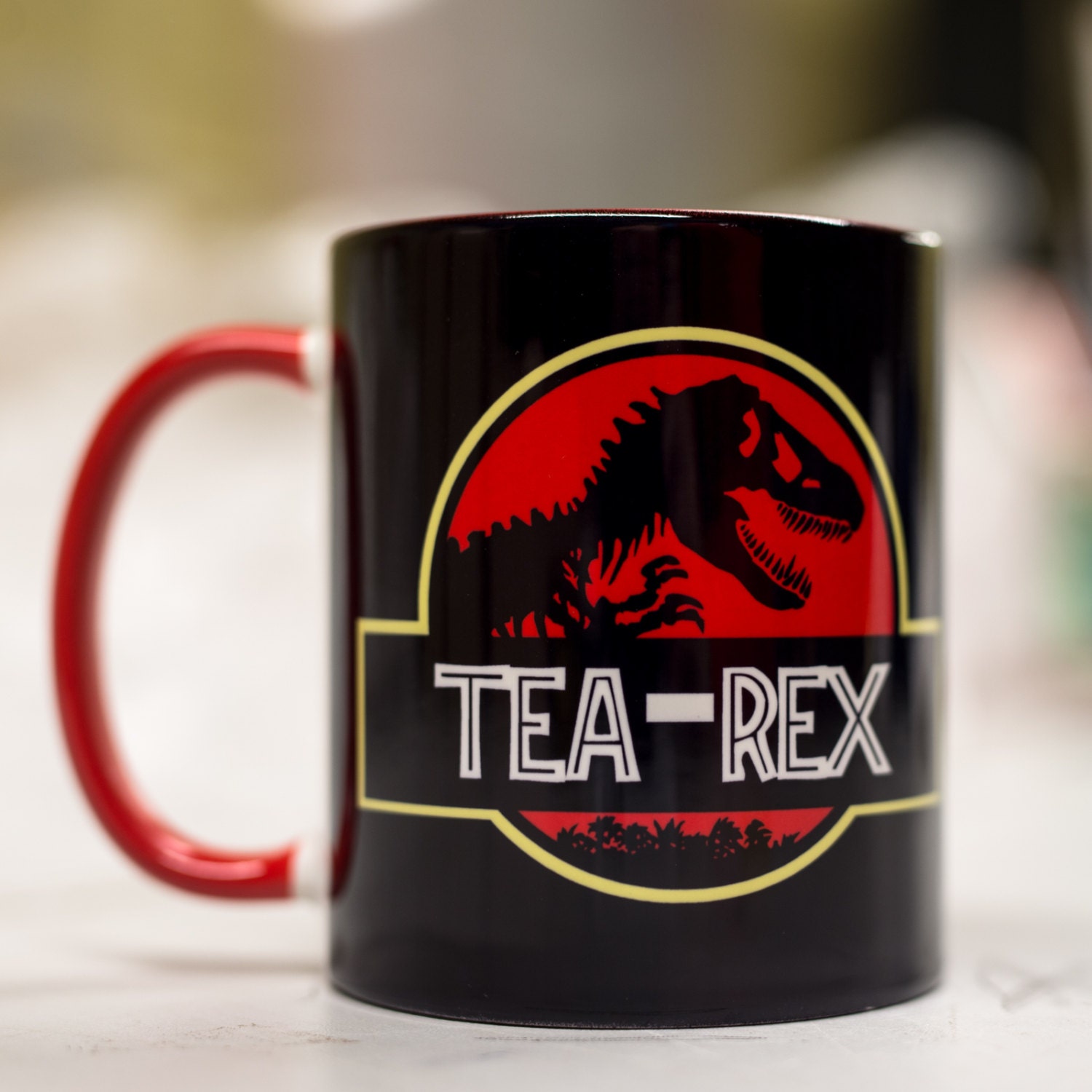 Tea Rex Mug Jurassic park dinosaur film funny by handmadelt