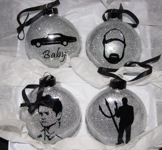 supernatural inspired large 4 glass christmas ornament supernatural inspired large 4 glass christmas ornament