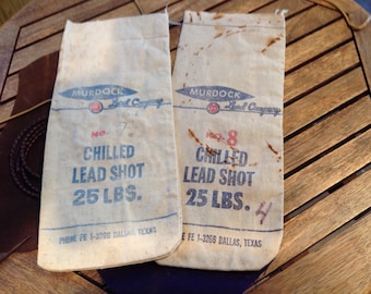 Vintage MURDOCK #7-1/2 & #8 Chilled Hard Lead Shot 25 lbs. Bag - MURDOCK Lead Co, Dallas Texas