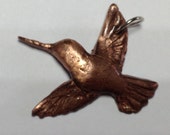 Copper hummingbird pendant