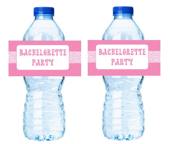 Bachelorette Party Water Bottle Labels Birthday Party Table