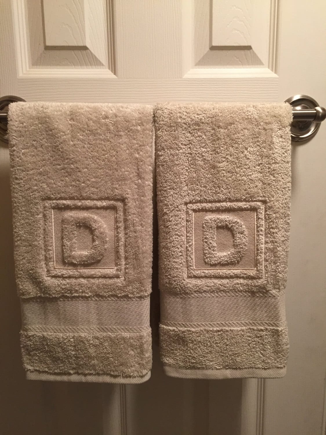 Monogrammed Embossed Hand Towels