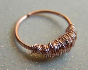 Rose Gold Nose Hoop // Nose Hoop 20g // Rose Gold Septum // Rose Gold Cartilage Hoop // Rose Gold Nose Ring