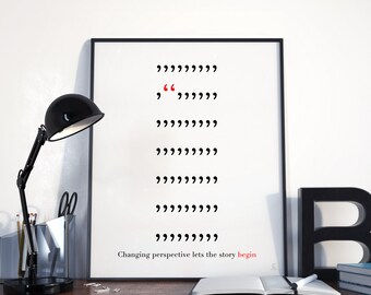 Minimalist wall art Modern elegant quote Black white red Typography Inspirational quote Imagination