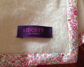 Australian Wool Baby Blanklet with Liberty of London Binding