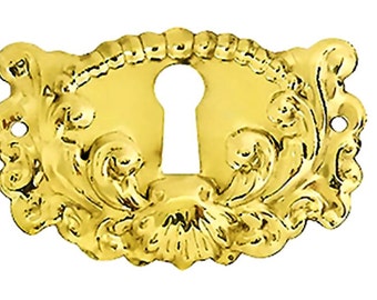 Solid Brass 2" Escutcheon Keyhole Cover Plate B-3569