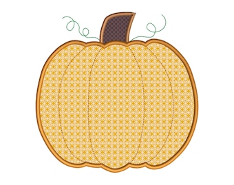 Pumpkin Applique Thanksgiving Embroidery Design Instant Download - 0108