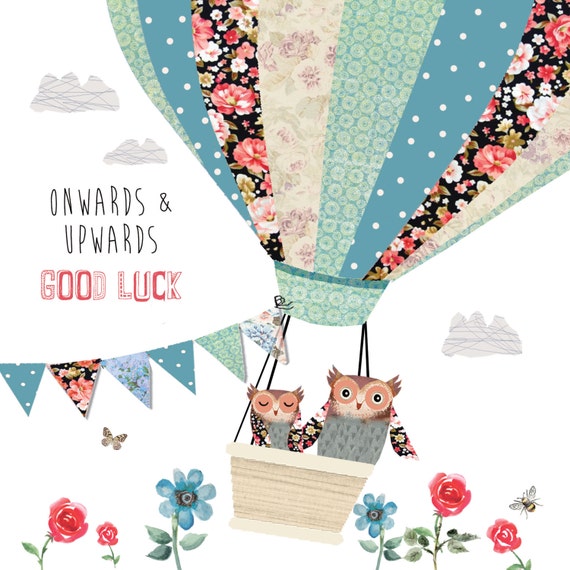Owl Good Luck Card by TopTableDesign on Etsy
