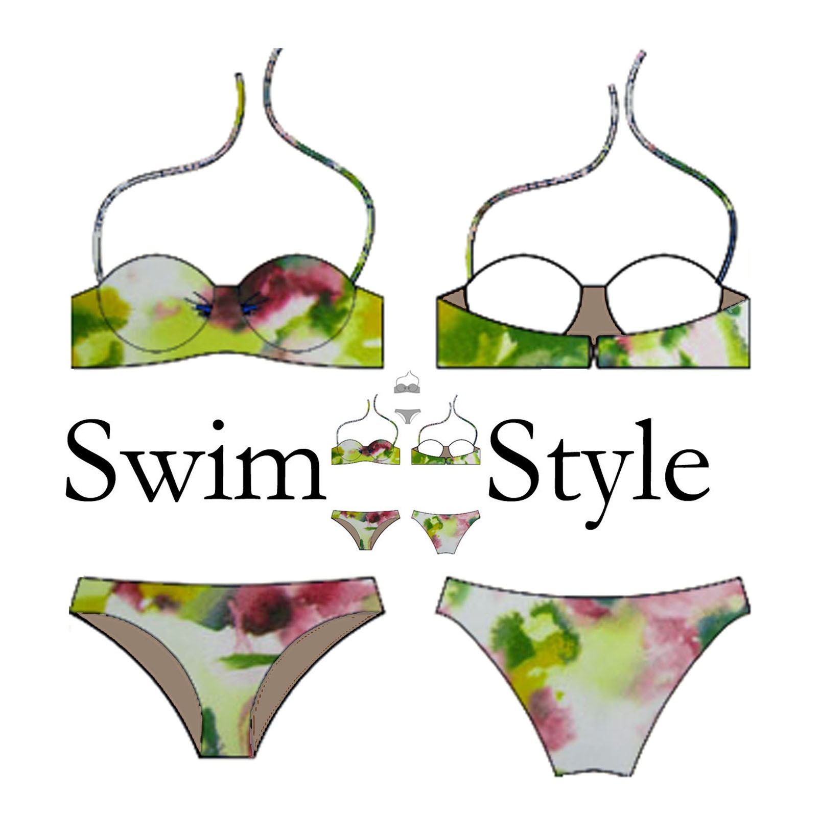 Swim Style Swimwear sewing patterns instant by Swimstylepatterns