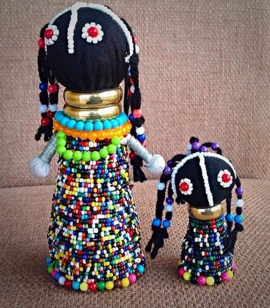 Beaded hand made Ndebele doll fertility doll