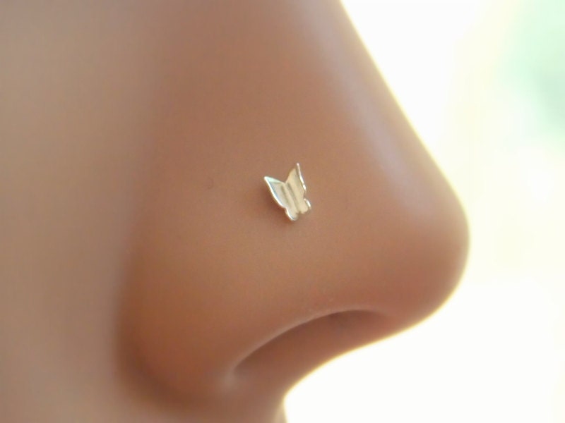 butterfly nose stud