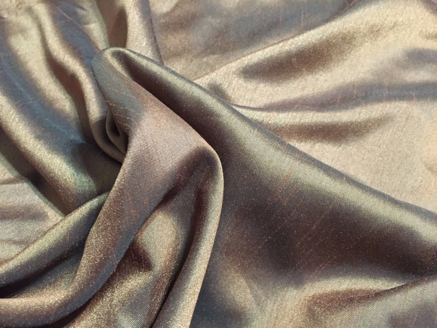 Faux silk fabric for drapes 9.5 yards,Fabric for drapes bronze color 9
