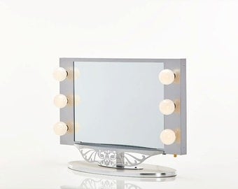 Broadway Lighted Vanity Mirror Pink by HollywoodVanityGirl on Etsy