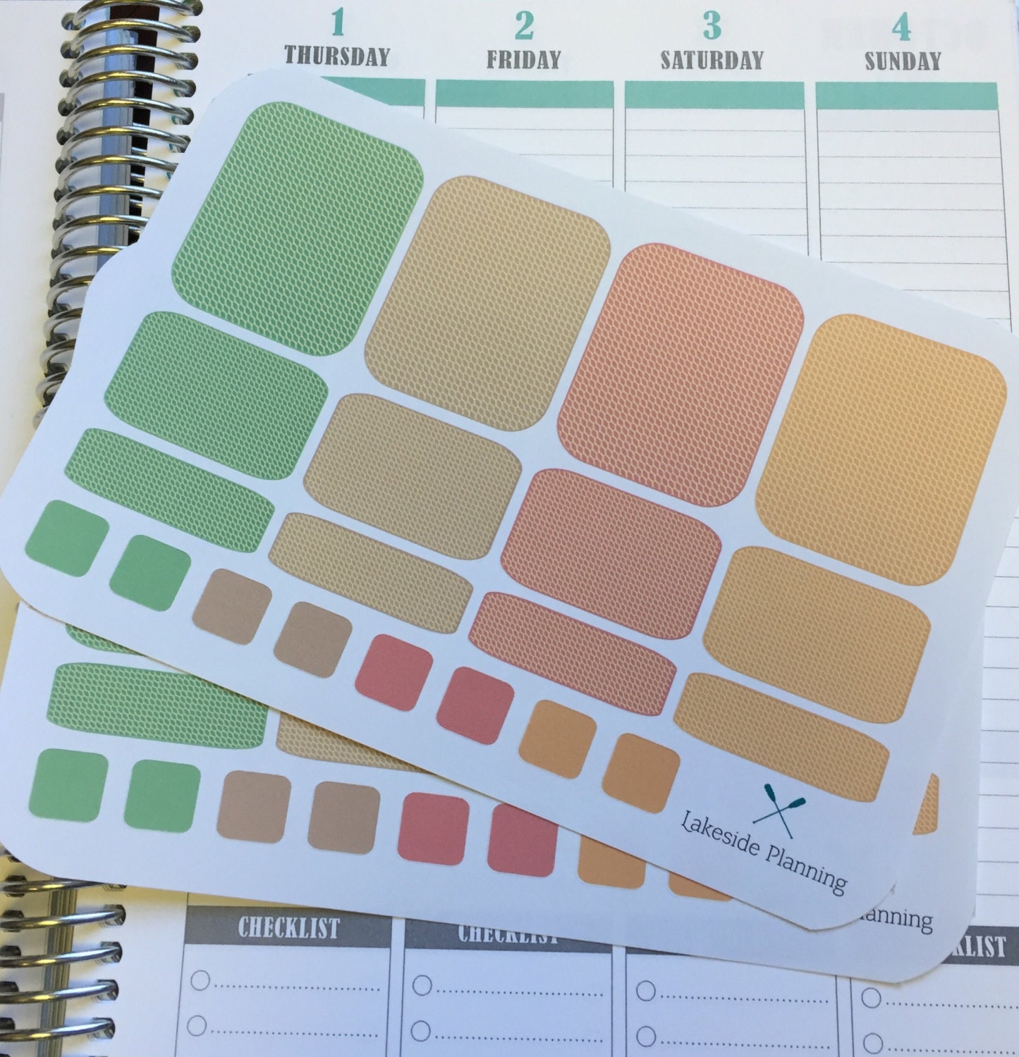 Planner Sticker Boxes mixed sizes, for use with Erin Condren