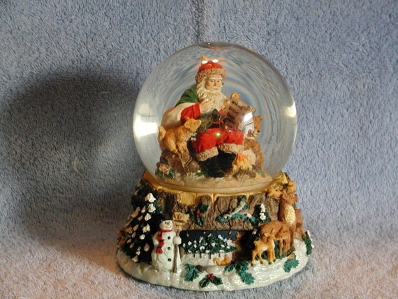 Musical Snow Globe Christmas Theme San Francisco Music Box