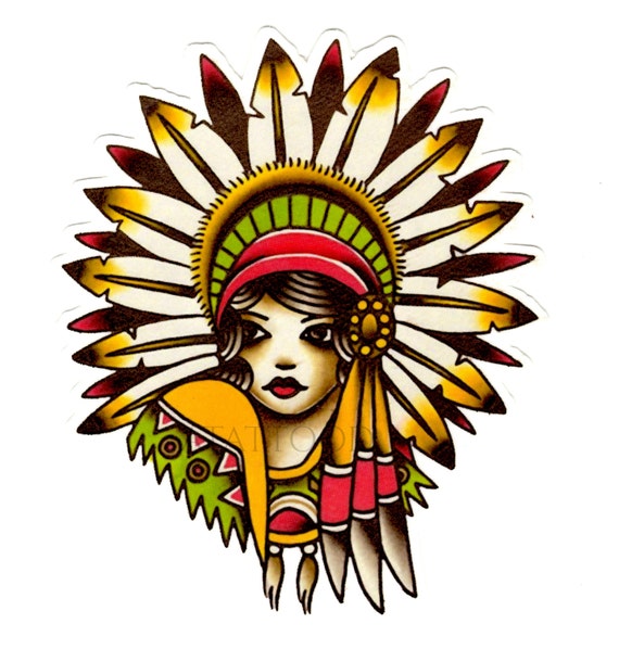 Indian Princess Temporary Tattoo