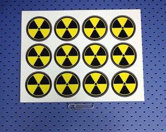 Nuclear Warning Labels - Sticker Sheet