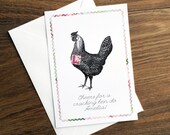 Personalised Hen Party Thank You Card - Cheers for a cracking hen do! - Vintage Floral Hen Do L Plate Card