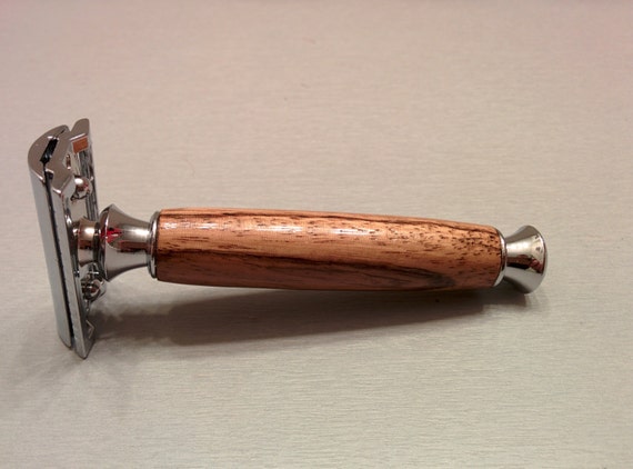 Zebra wood razor