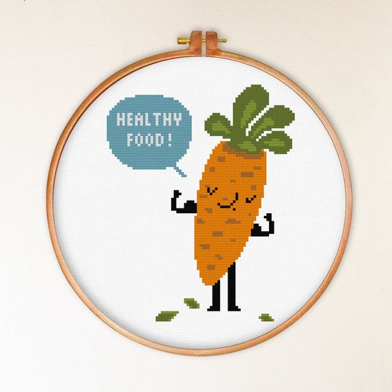 Healthy food shows muscles cross stitch pattern by tscrossstitch Stitch cross diet fruit pattern