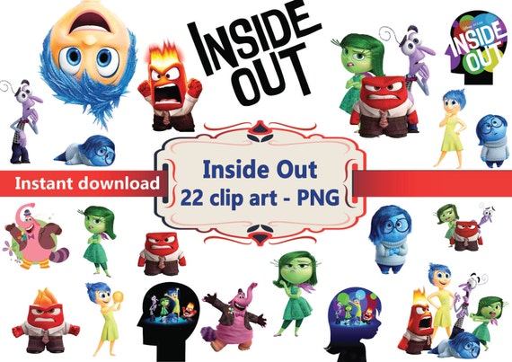 INSTANT DL 22x Inside Out Clipart printable Digital