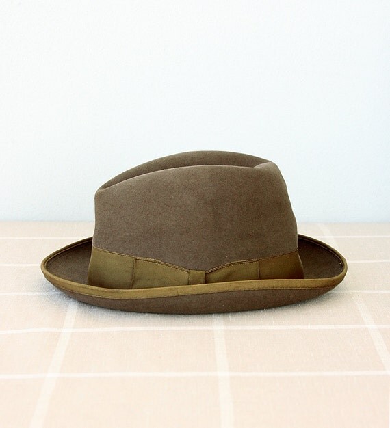 Vintage fedora hat German hat Men's felt hat by VintageCorner42