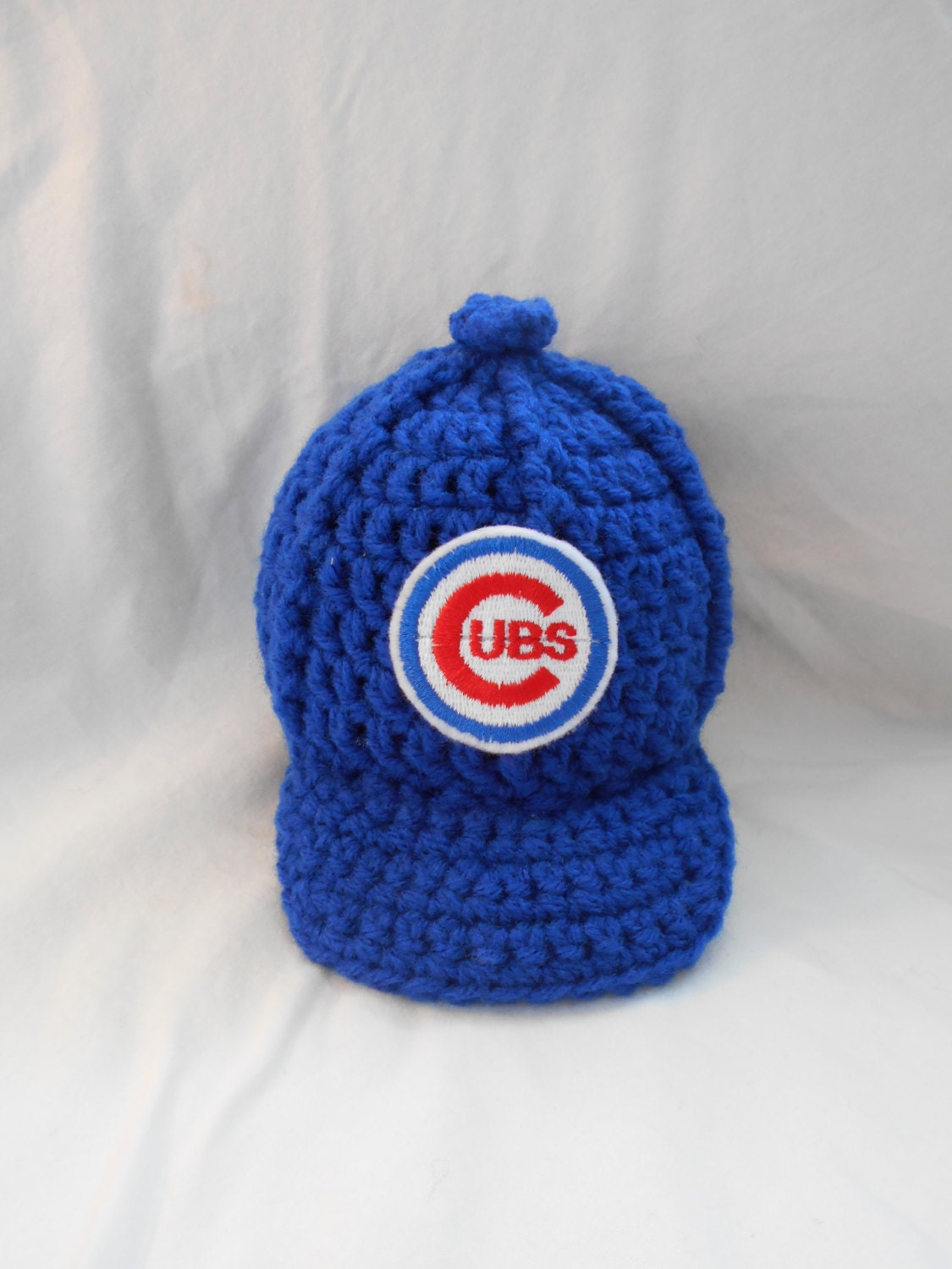 Chicago Cubs Inspired Crochet Baby Hat Baseball Newsboy Cap