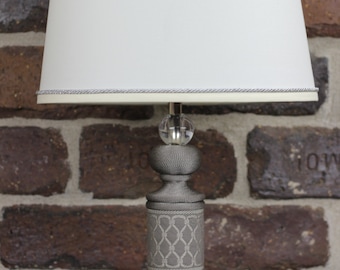 D'Kei Accent Lamp - Grey with Woven Jacquard tape