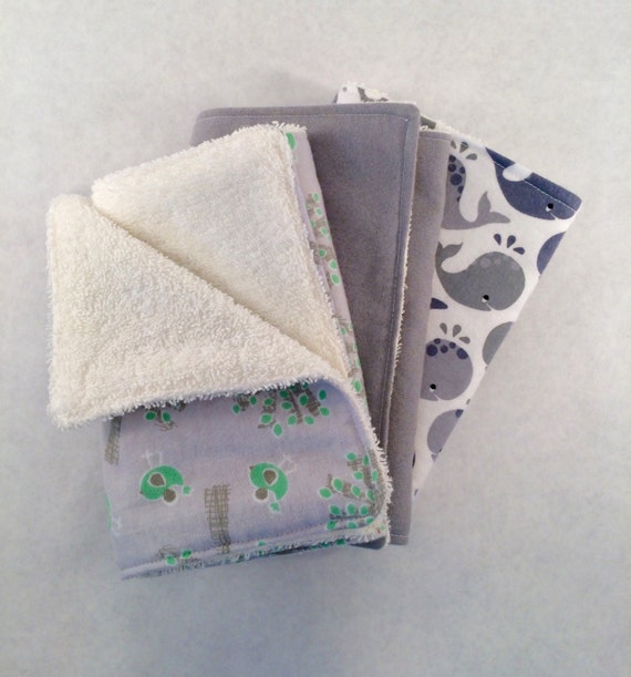 Items similar to Burp ClothGrey Gender Neutral on Etsy