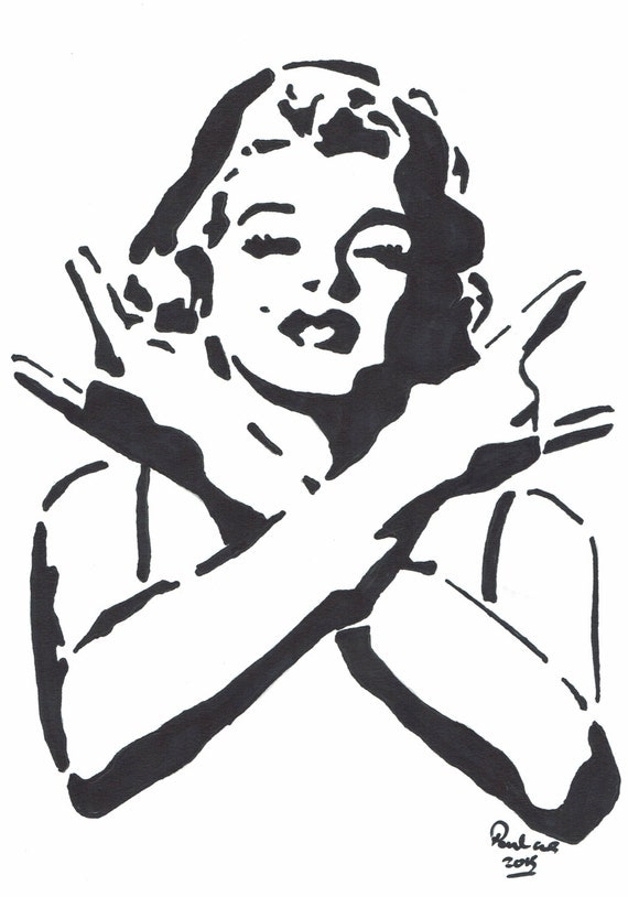 Marilyn Monroe Gangster Stencil