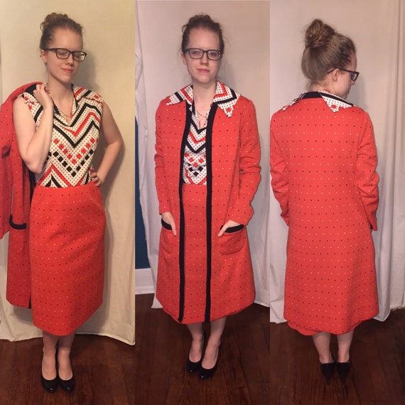 Items similar to Vintage 1960's Nardis of Dallas Dress and Coat duo