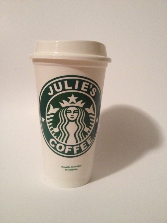 Personalized Starbucks Cup Decal by CSchmittDesigns on Etsy