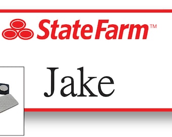 1 JAKE From State Farm Halloween Costume Name Badge Tag with a magnet Fastener SHIPS FREE