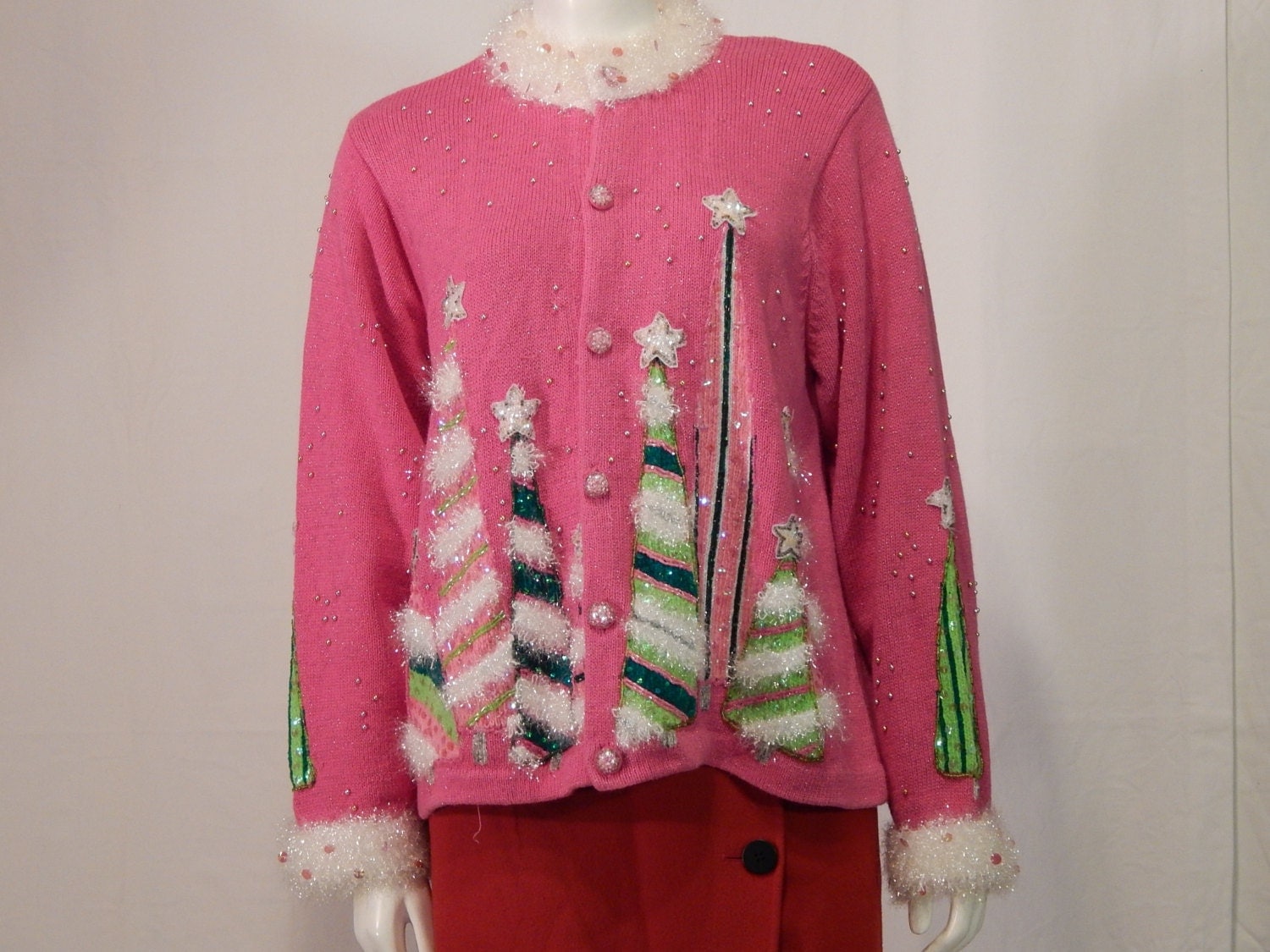 ugly pink sweater