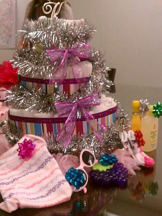Christmas Tree Diaper Cake