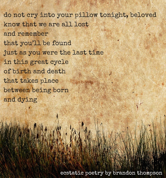 Poetry Print: Lost And Found