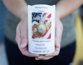 USMC Marine Corps Crucible Candle Have it Personalized